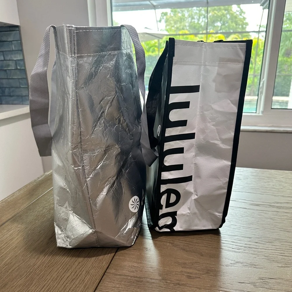 Bundle of 2 Large Reusable Tote Bags- Lululemon and Athleta - Picture 7 of 8